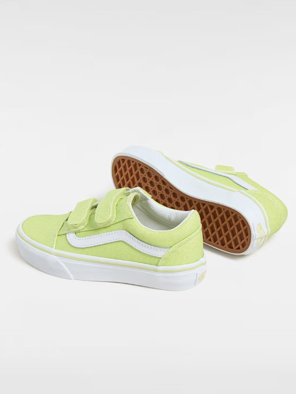 Vans Kids Old Skool Hook and Loop Glitter Shoes - Size 2